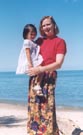 Photo of Wendy and Maren at the beach.